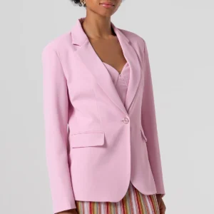 Oversized long jacket pink